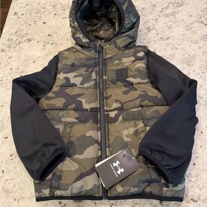 Under Armour Kids Camo Puffer Jacket - Black and Green